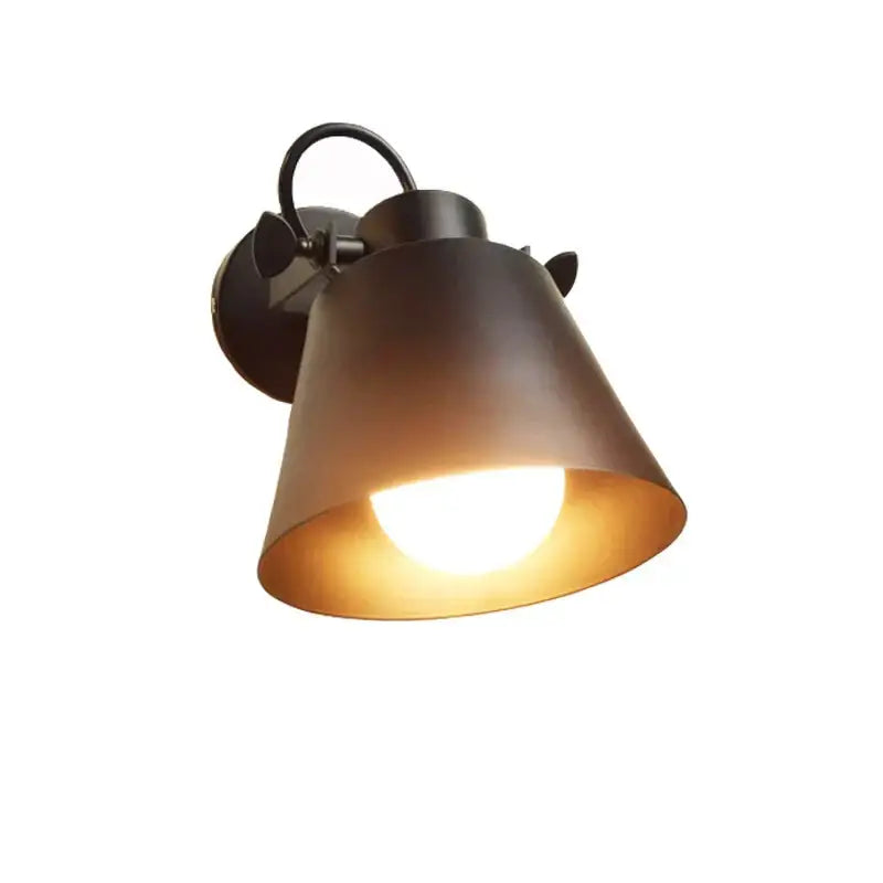 Black Adjustable Wall Sconce Edison Style Swing Arm