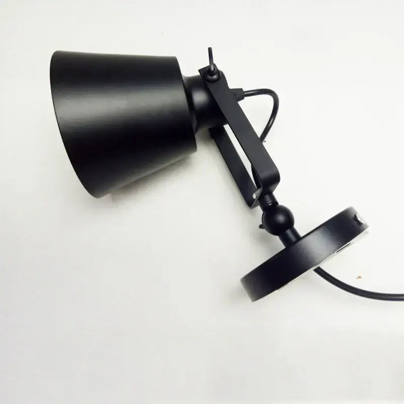 Black Adjustable Wall Sconce Edison Style Swing Arm