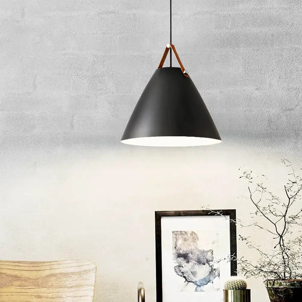 Black Wood Pendant Light for Kitchen and Dining