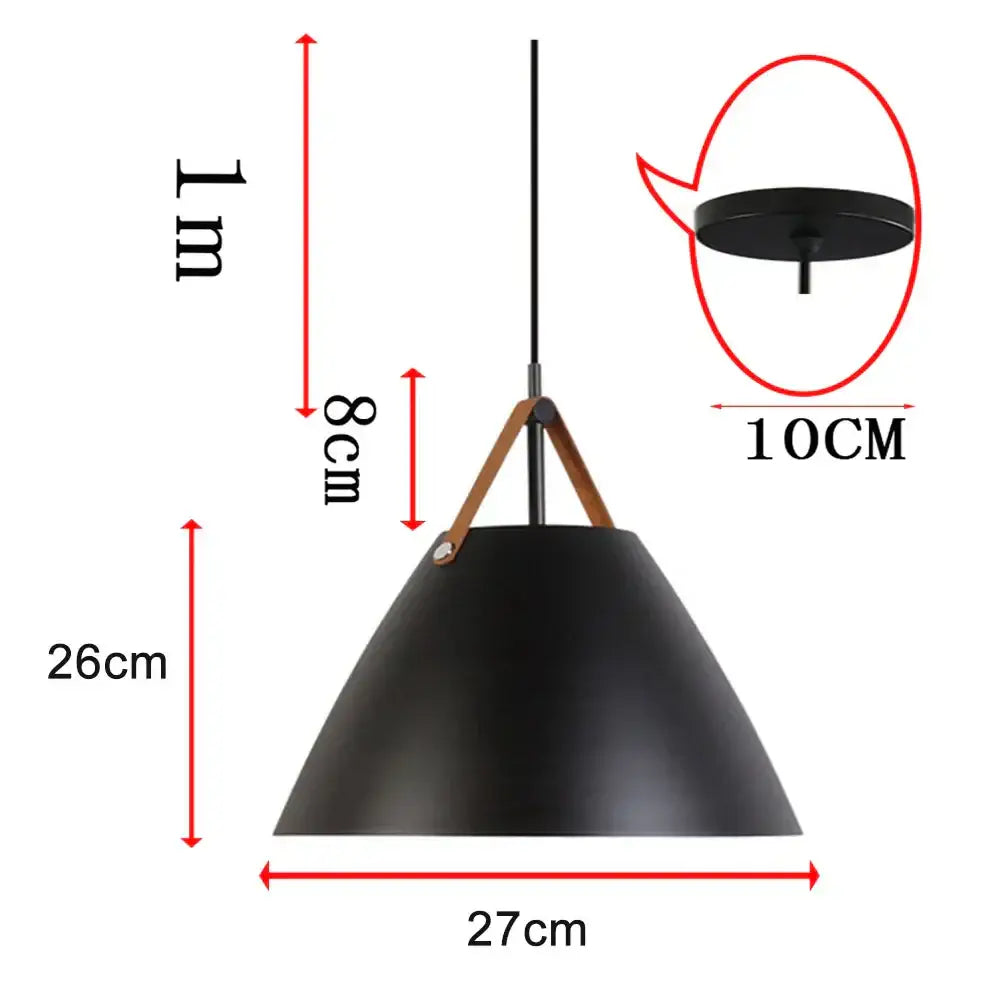 Black Wood Pendant Light for Kitchen and Dining