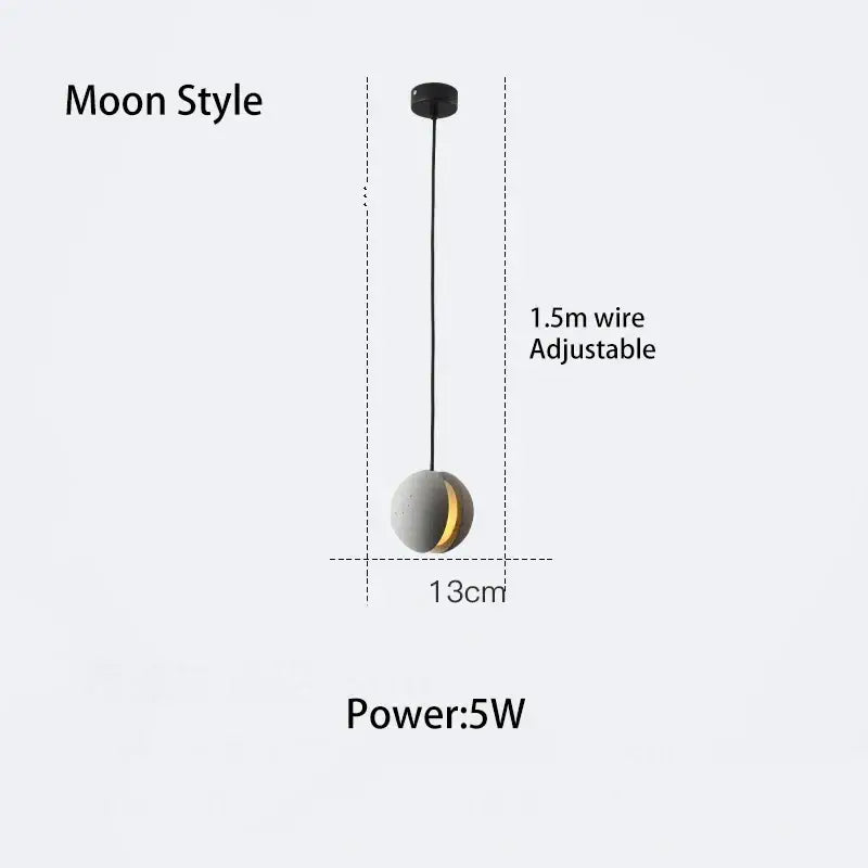 Concrete Gold Pendant Lamp