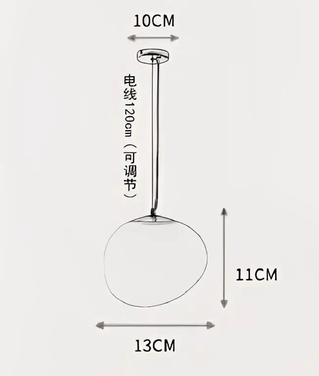 Off-White Oval Pendant Light