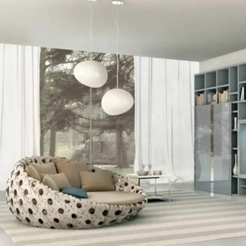 Off-White Oval Pendant Light
