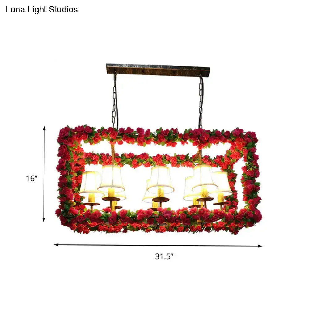 Red Flower Island Chandelier