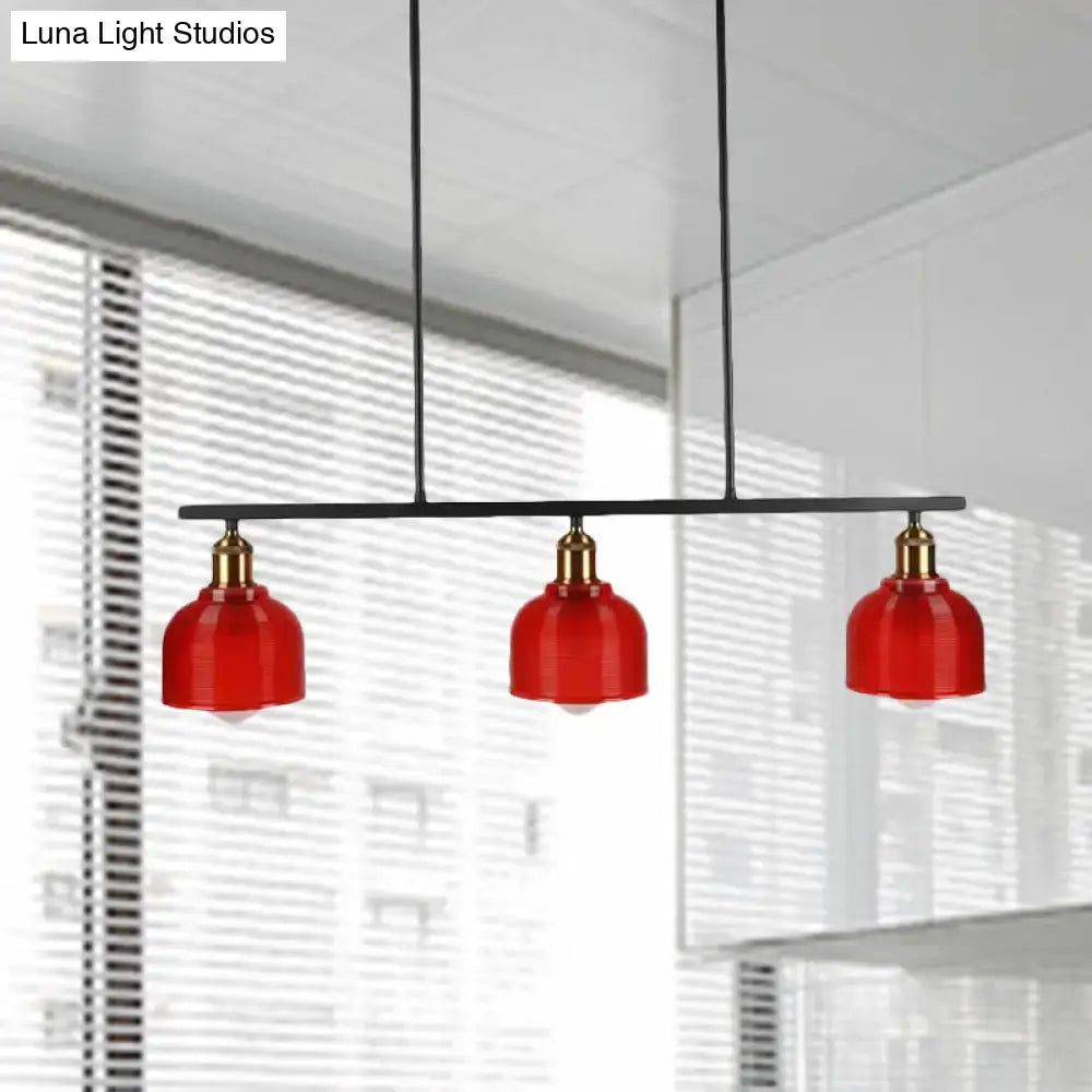 Red Yellow Blue Glass Pendant