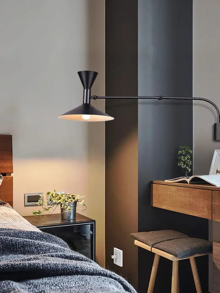 Black Swing Arm Wall Lamp