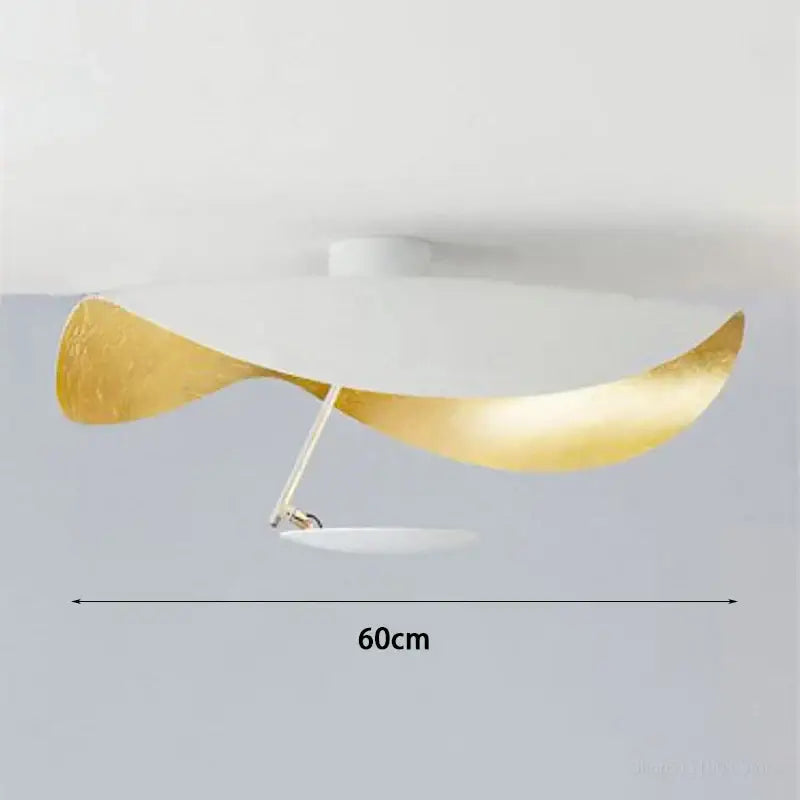Gold Saucer Ceiling Lamp