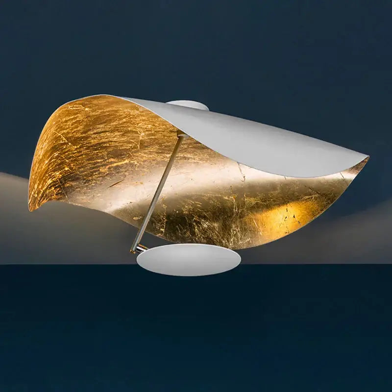 Gold Saucer Ceiling Lamp
