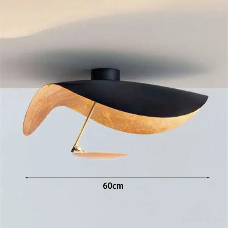 Gold Saucer Ceiling Lamp