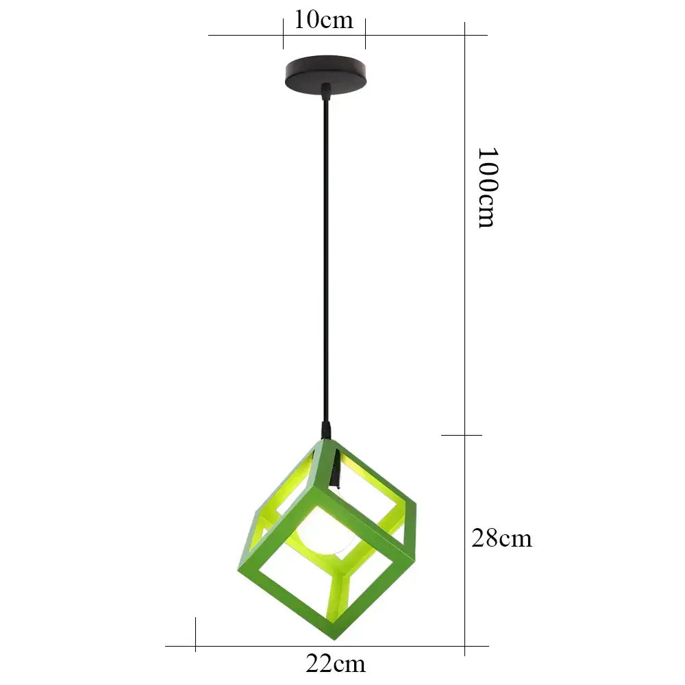 Multi-Color Iron Pendant Light