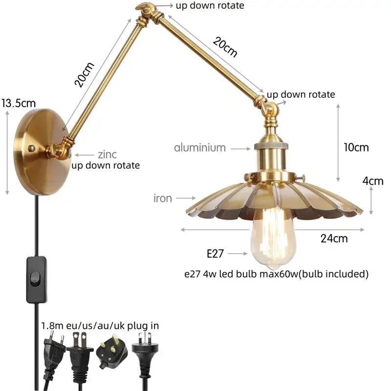 Brass Bronze Wall Sconce