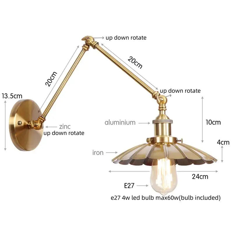 Brass Bronze Wall Sconce