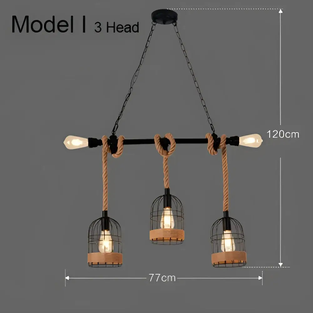Rustic Rope Pendant Light