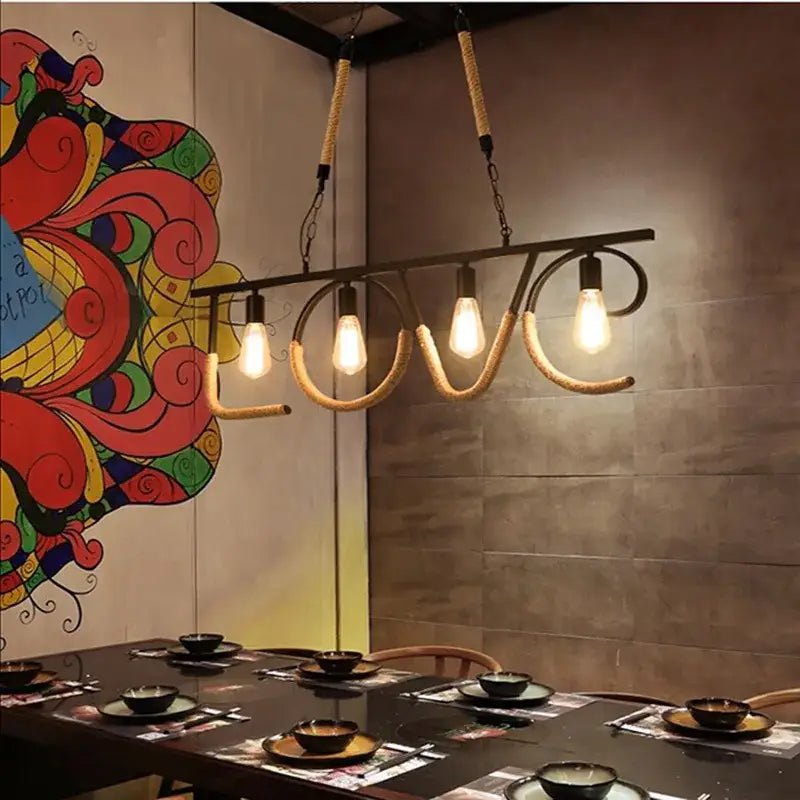 Rustic Rope Pendant Light