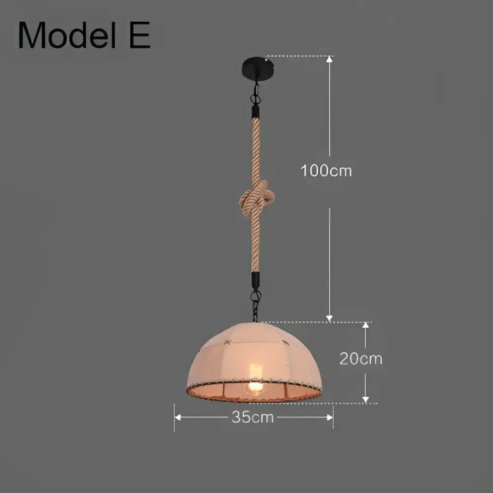 Rustic Rope Pendant Light