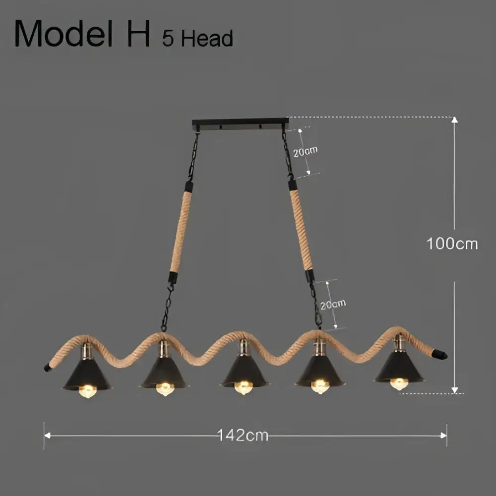 Rustic Rope Pendant Light