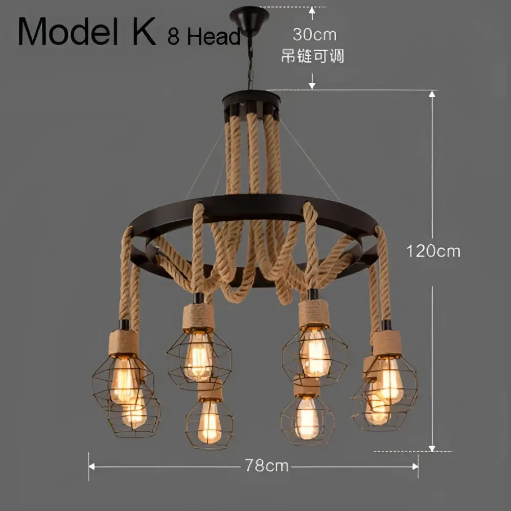 Rustic Rope Pendant Light
