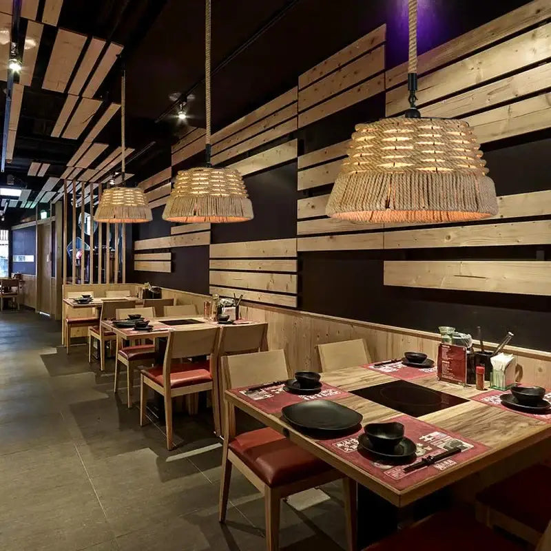 Rustic Rope Pendant Light