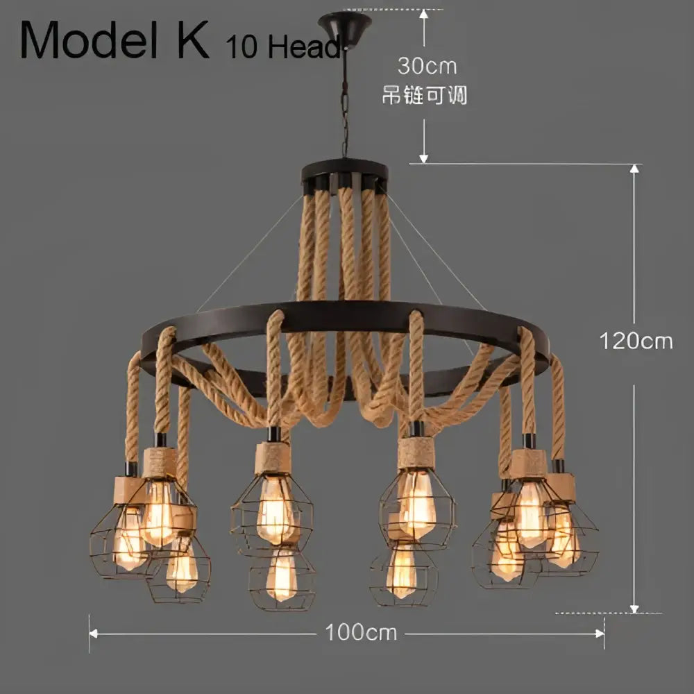 Rustic Rope Pendant Light