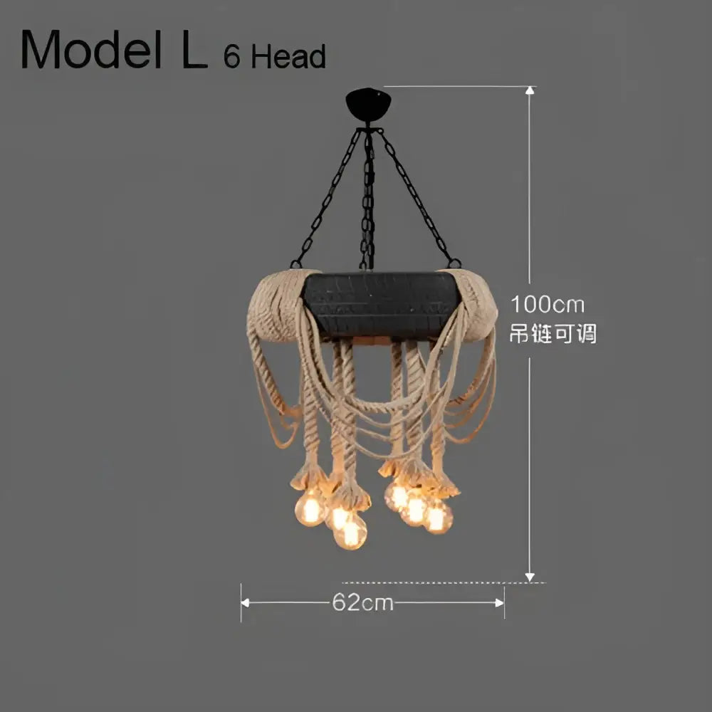 Rustic Rope Pendant Light