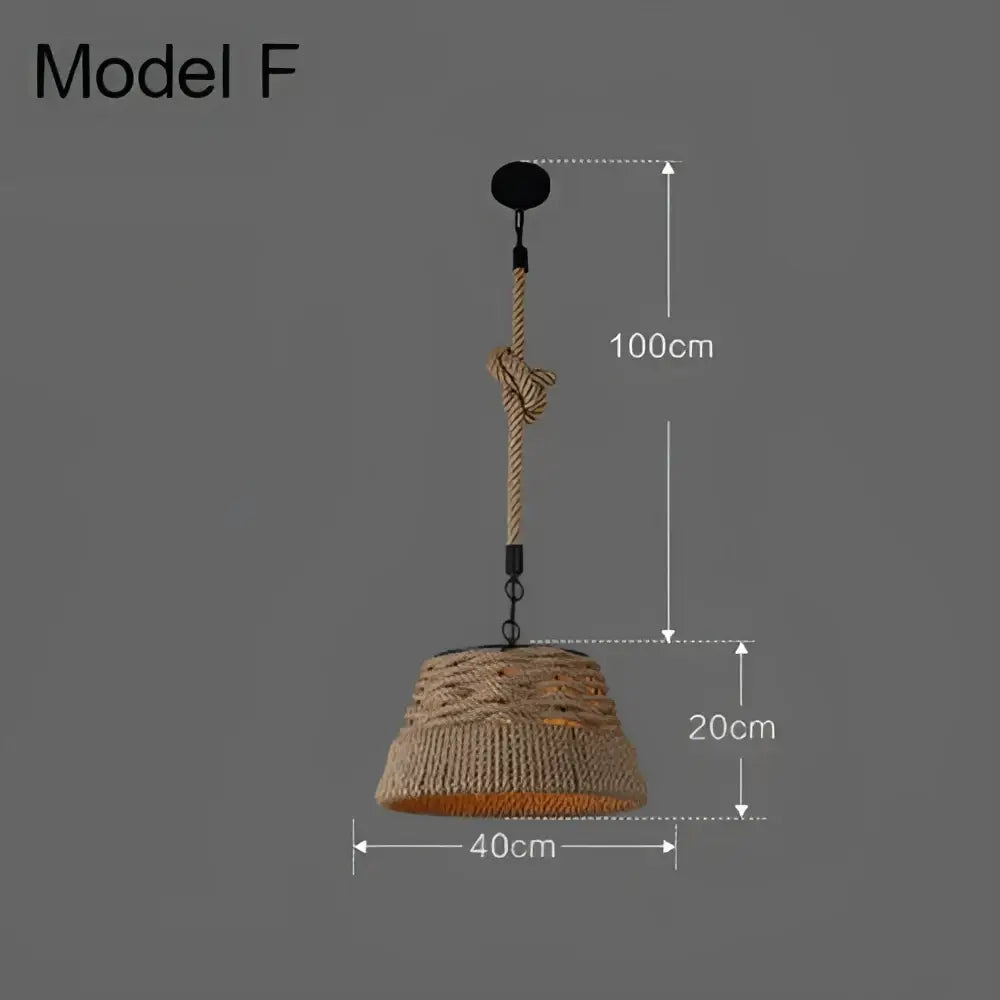 Rustic Rope Pendant Light