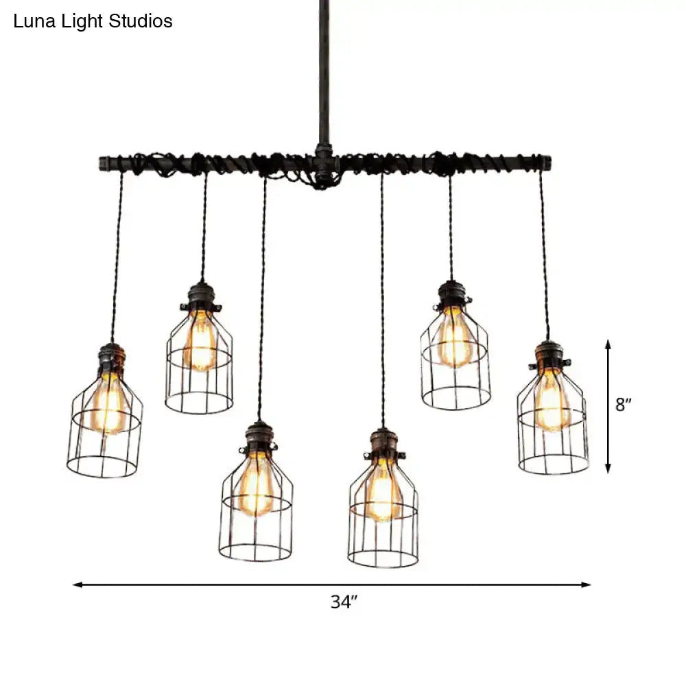 Silver Cage Chandelier
