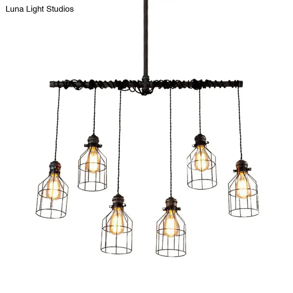 Silver Cage Chandelier