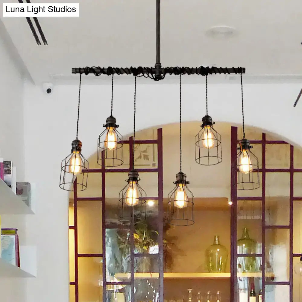 Silver Cage Chandelier