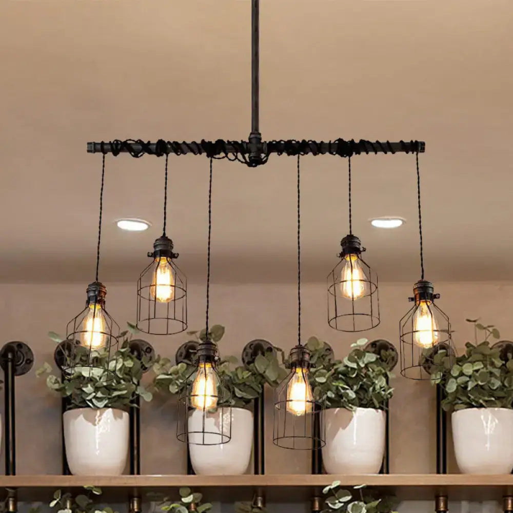 Silver Cage Chandelier