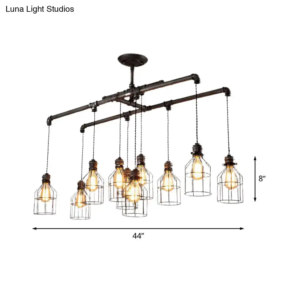 Silver Cage Chandelier