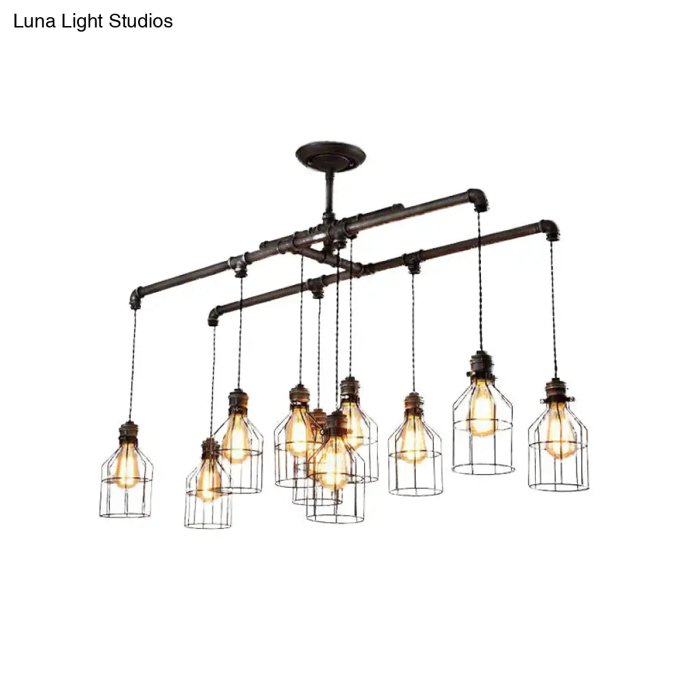 Silver Cage Chandelier