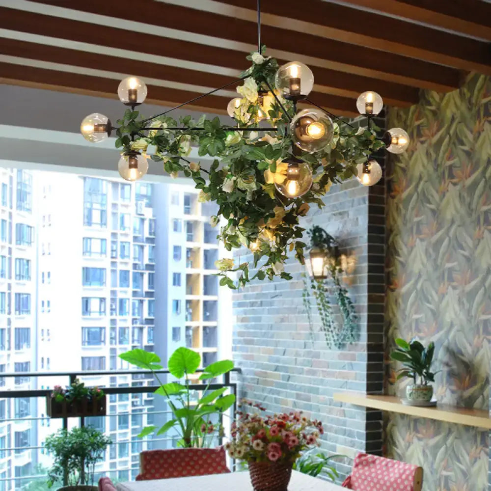 Smoke Glass Island Chandelier