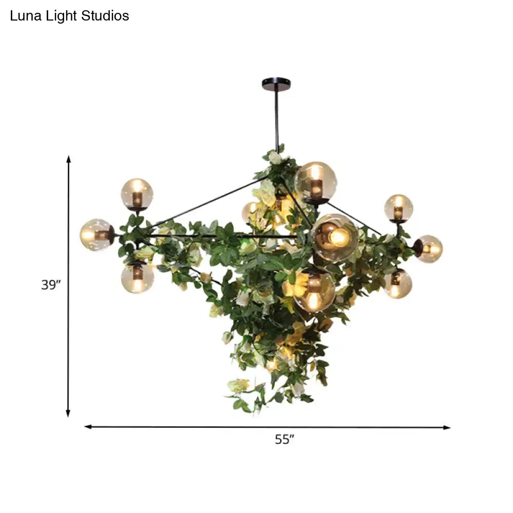 Smoke Glass Island Chandelier