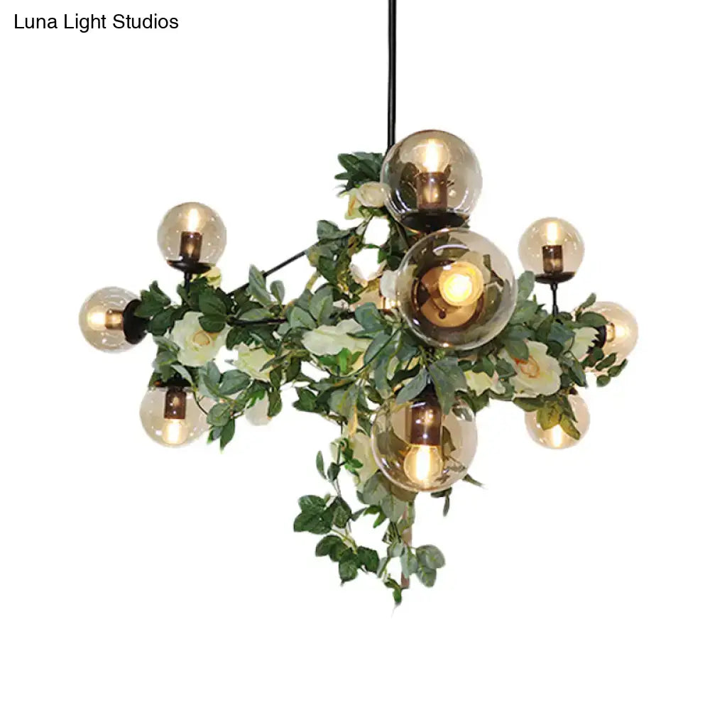 Smoke Glass Island Chandelier