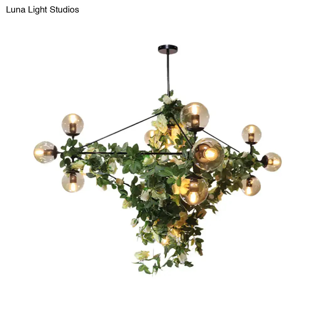 Smoke Glass Island Chandelier