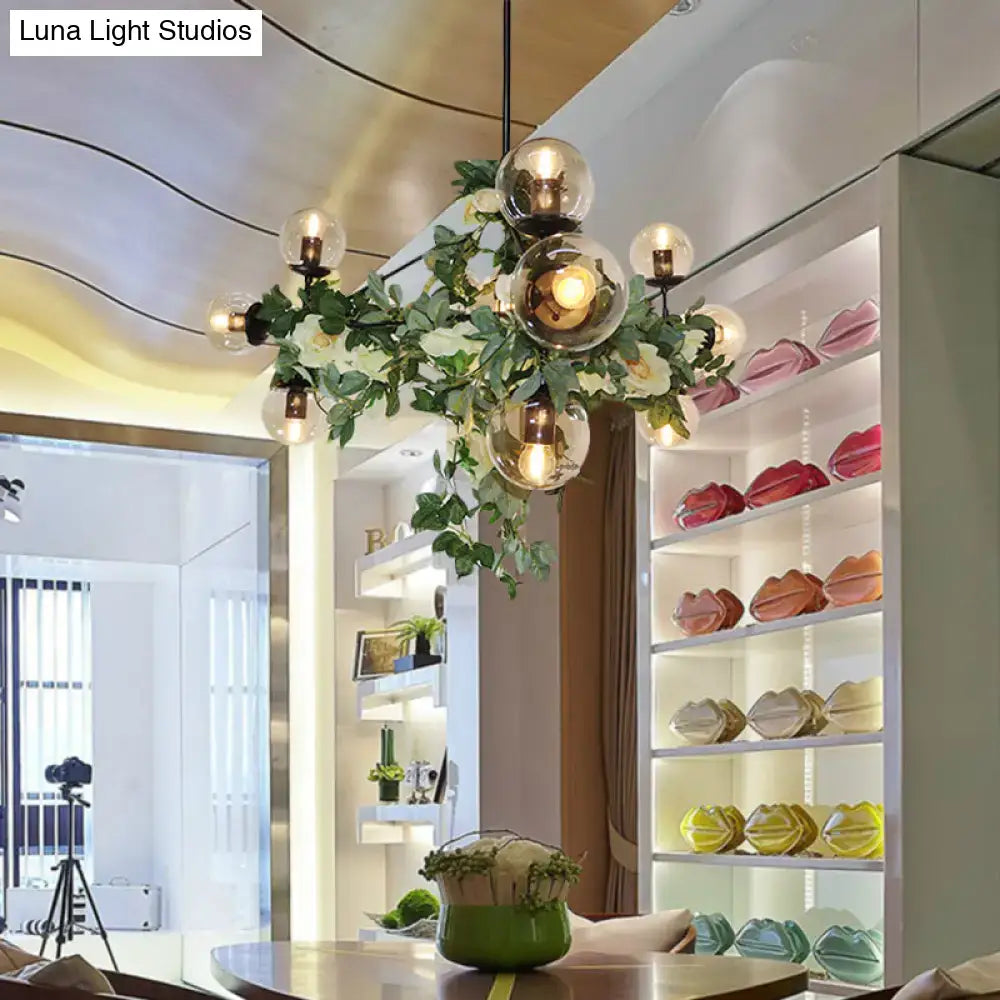 Smoke Glass Island Chandelier