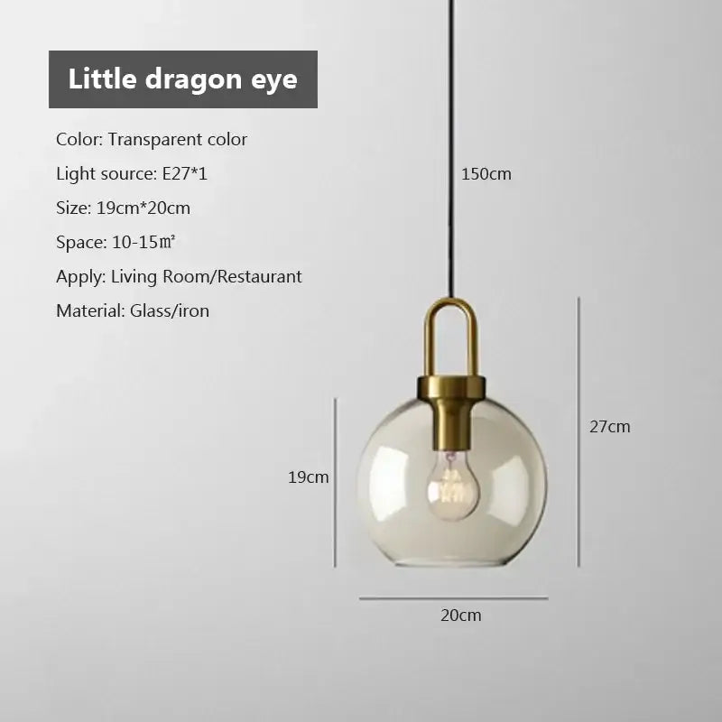 Smoked Glass Brass Pendant
