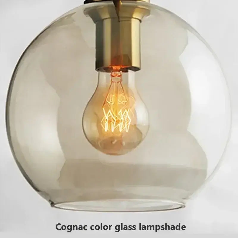 Smoked Glass Brass Pendant