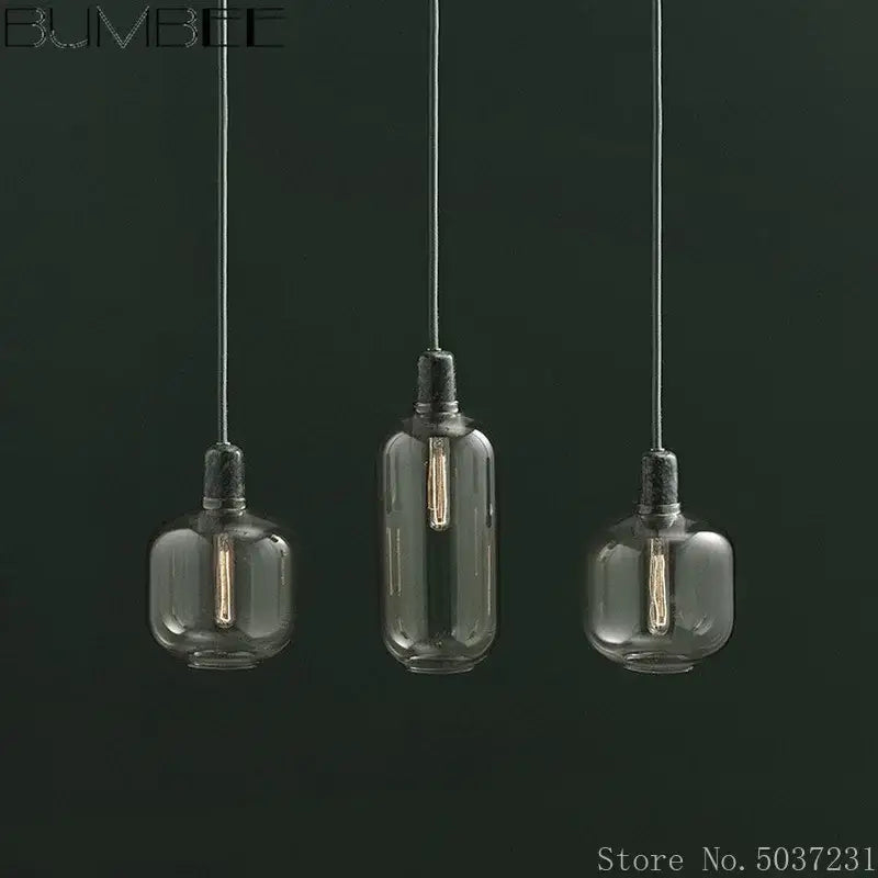 Stained Glass Pendant Set