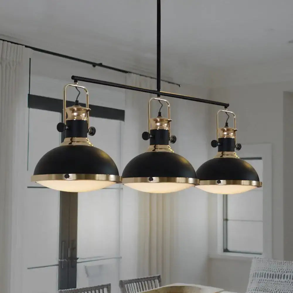 Black Dome Ceiling Light