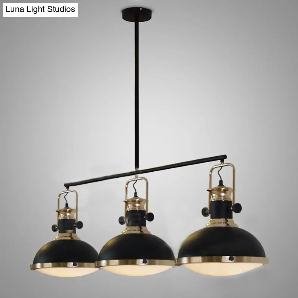 Black Dome Ceiling Light