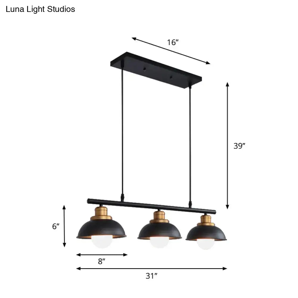 Black Brass Kitchen Ceiling Light