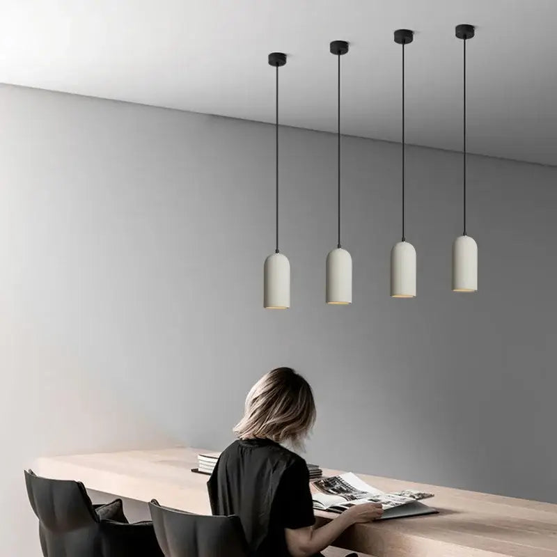 White Gray LED Chandelier