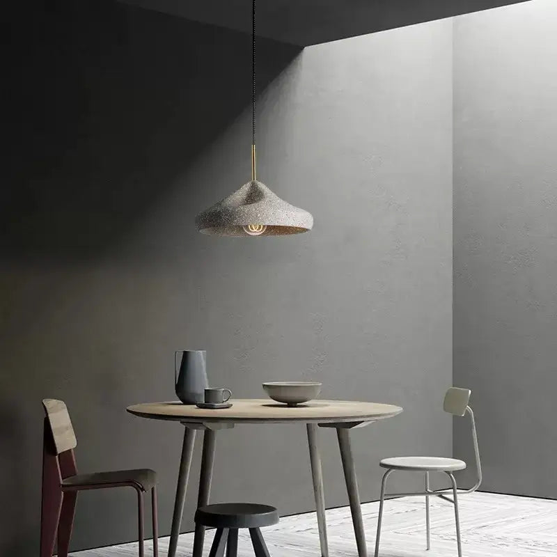 Speckled Gray Brass Chandelier