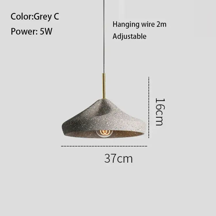 Speckled Gray Brass Chandelier