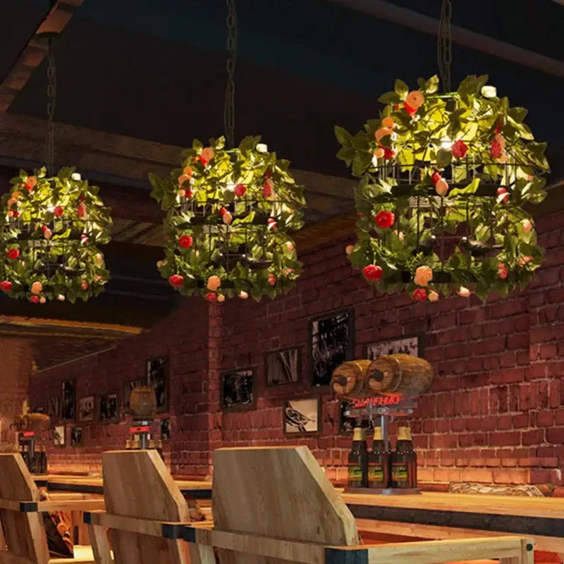 Floral Iron Chandelier