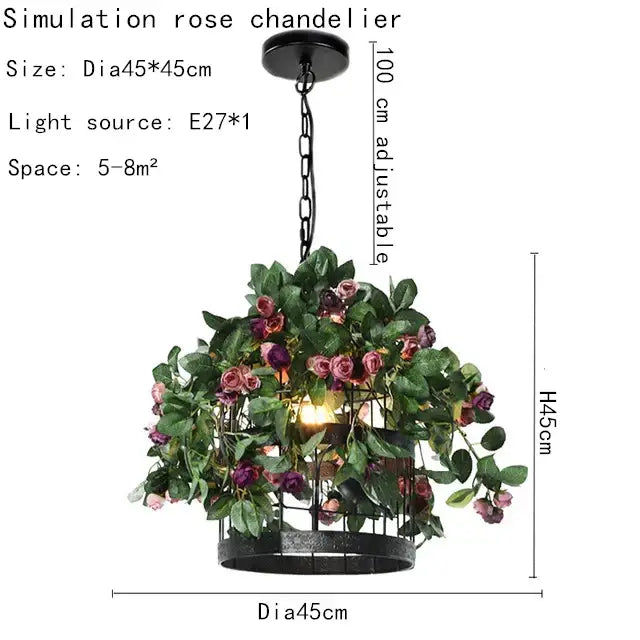 Floral Iron Chandelier