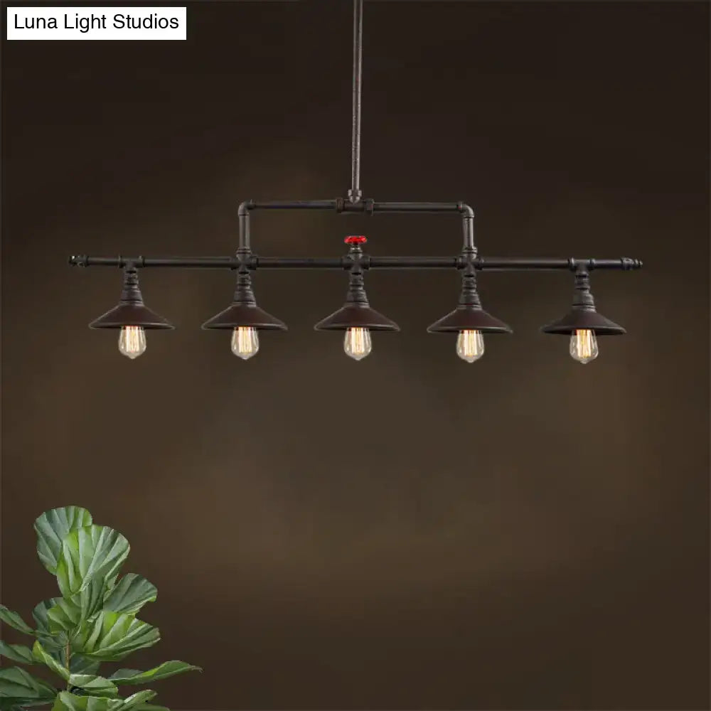Rust Valve Pendant Light