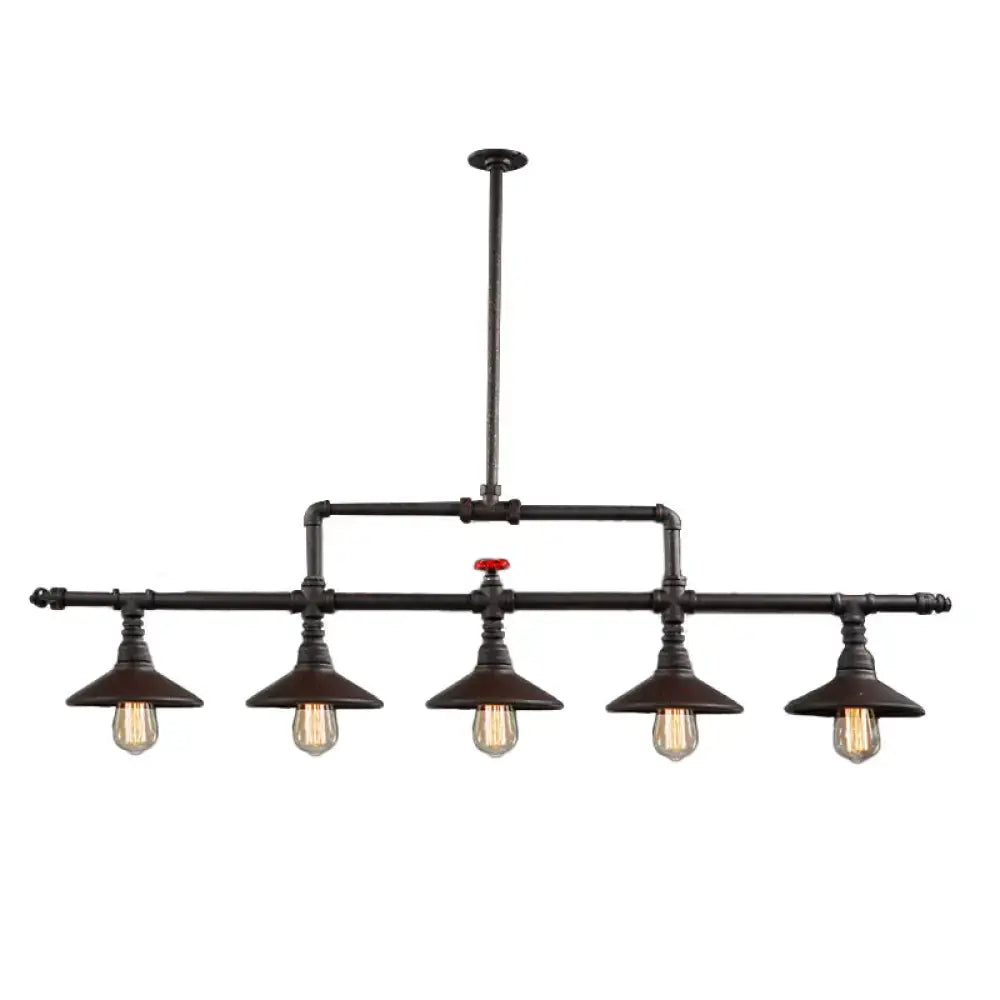 Rust Valve Pendant Light