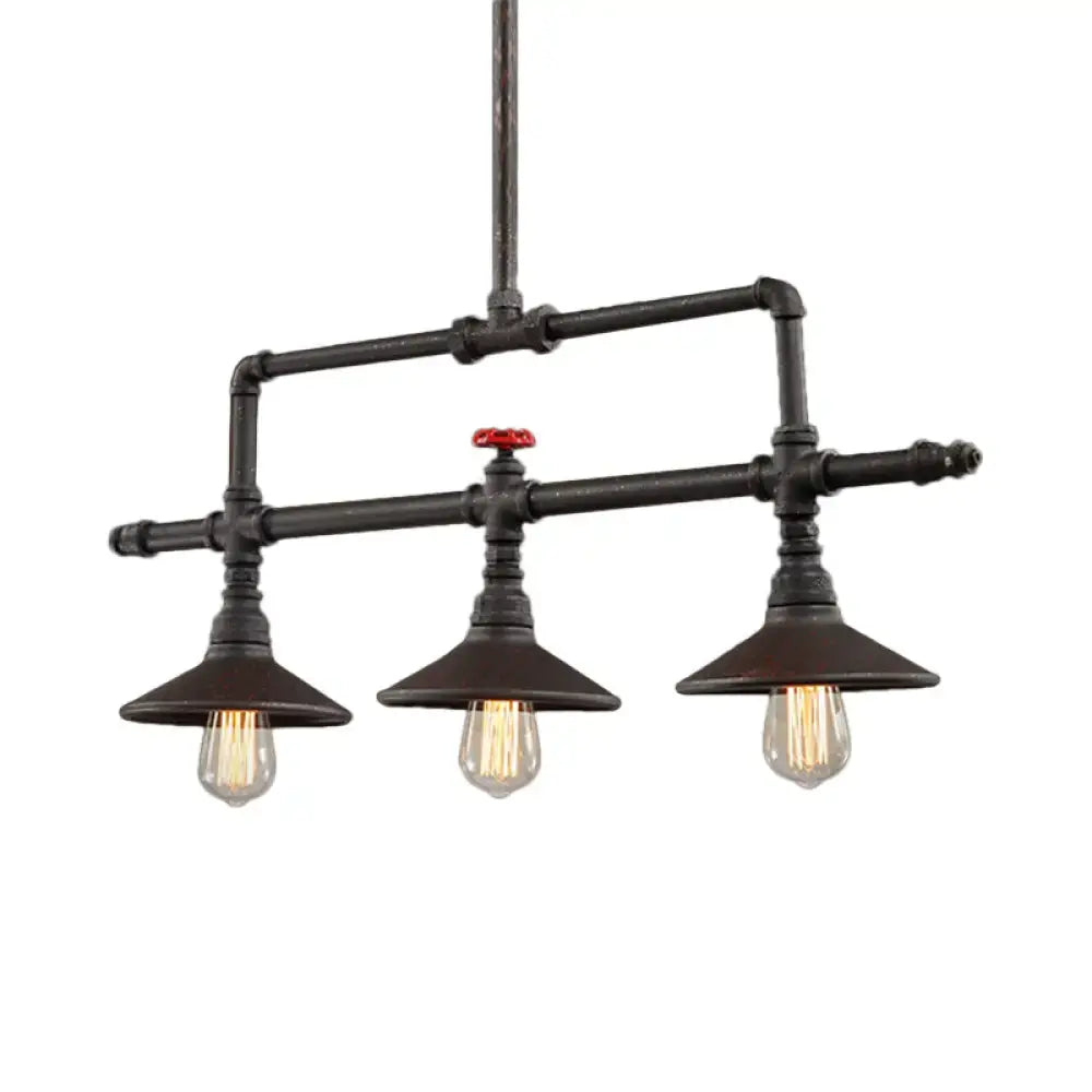 Rust Valve Pendant Light